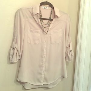 RESERVED LISTING-Express Chiffon Style Button Up