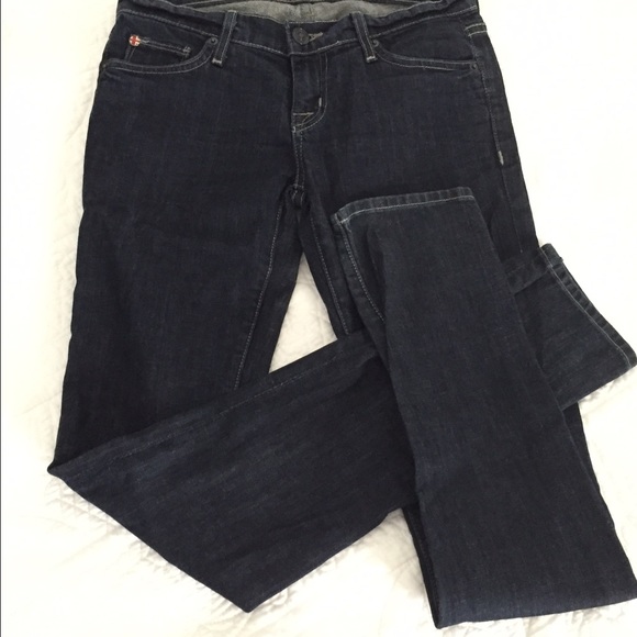 Hudson Dark Wash Straight Leg Jeans