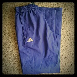 Purple Adidas Windbreaker Pants.