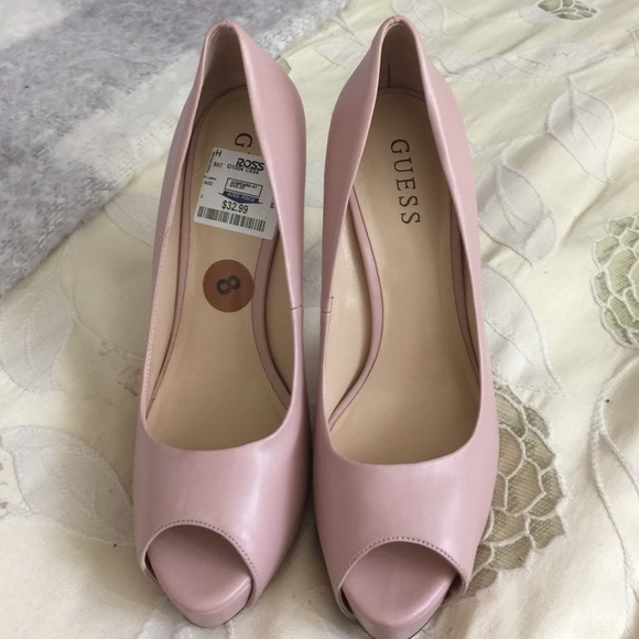 Pink Nine West Peep Toe Heels