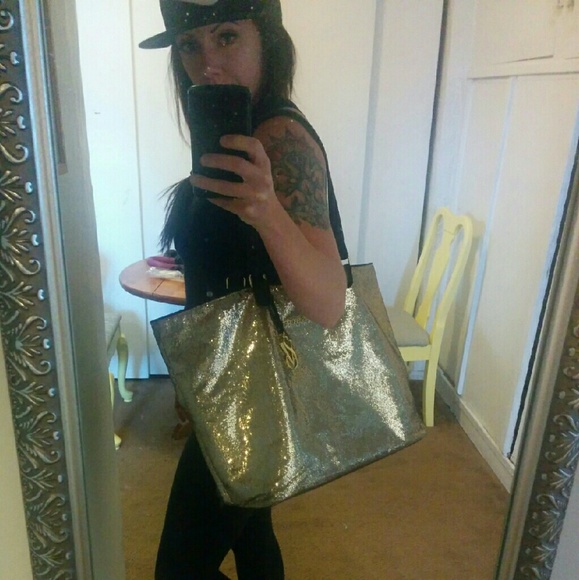 Fabulous Gold Glitter Victoria's Secret tote!