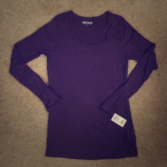 Long sleeved Mudd deep purple shirt.