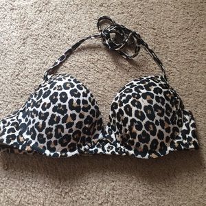 Cheetah halter bikini top
