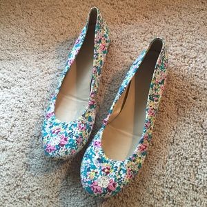 JCrew Floral Ballet Flats