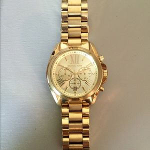 Michael Kors oversize Bradshaw gold-tone watch