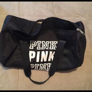 PINK black duffle bag