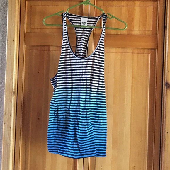 VS blue stripped tank top