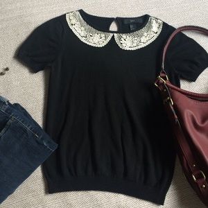 Forever 21 crotchet collared shirt