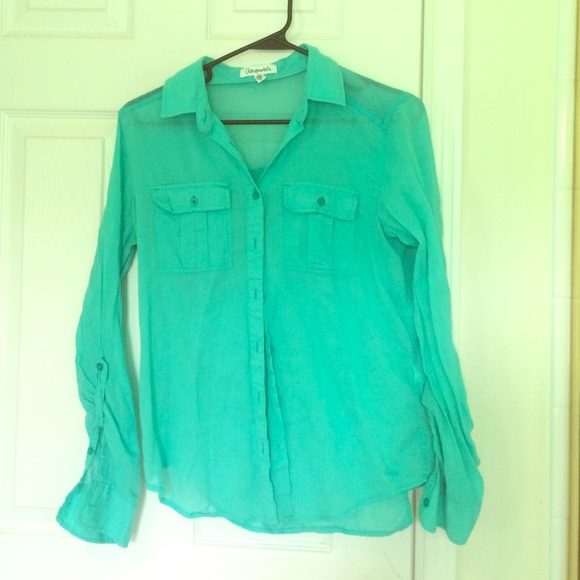 Aeropostale Turquoise Button Down
