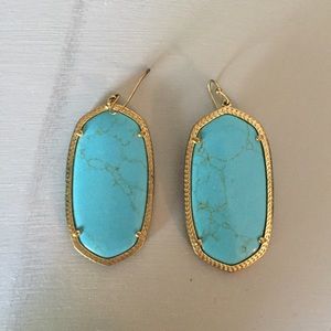 Kendra Scott Danielle Gold Earrings in Turquoise