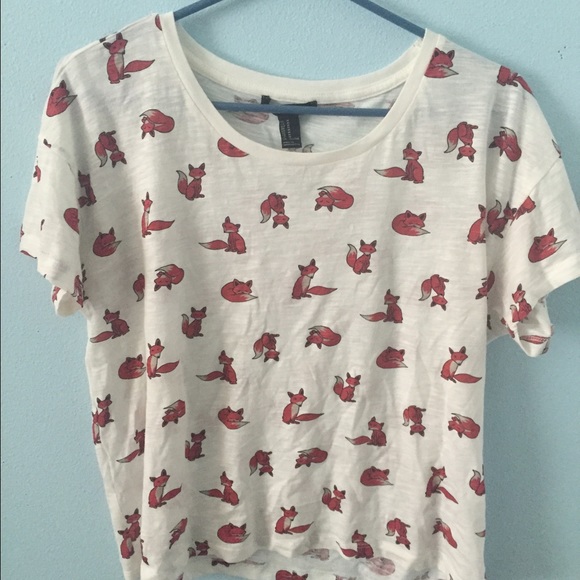 Fox print t shirt
