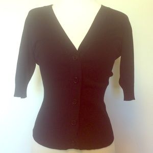 Black Shrunken Cardigan