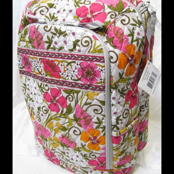 NWT Vera Bradley Laptop Backpack Tea Garden