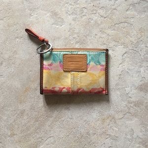 Mini colorful coach keychain wallet
