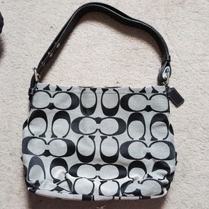 Coach NWOT Black and Silver Purse