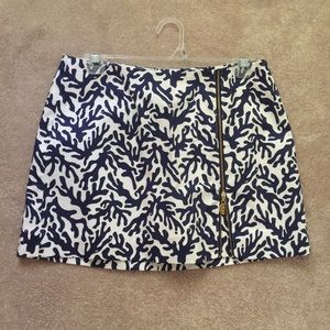 Lilly Pulitzer🌴 navy coral skirt Sz. 4