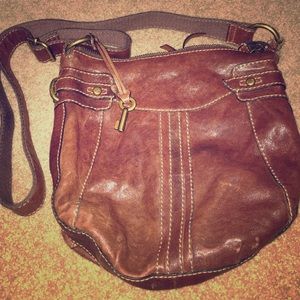 Soft Fossil Leather Crossbody