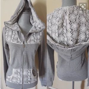 Beach bunny crochet lounge zip up