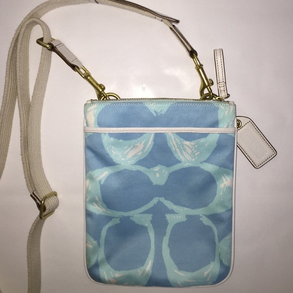 Coach Bags Coach Blue Logo Cross Body Bag Poshmark