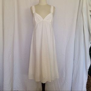 Burberry White Eyelet Sundress