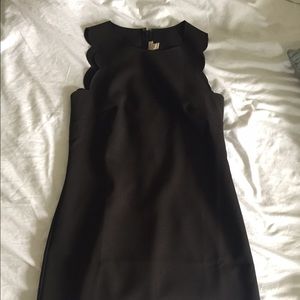 J.crew black scalloped dress