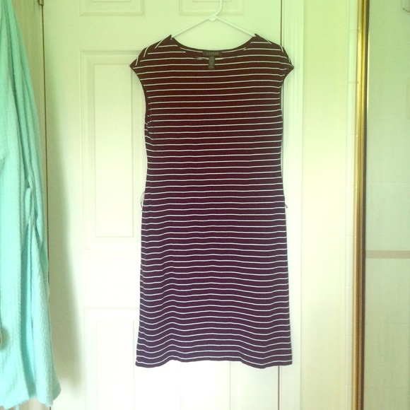 Ralph Lauren Navy Striped Dress