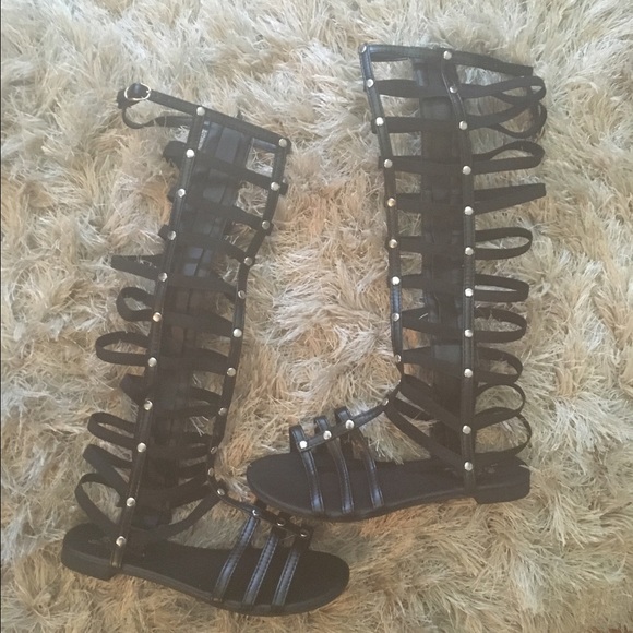 Black Gladiators Sandals
