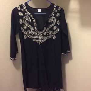 Navy and white tunic
