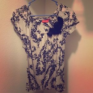 Gray and black blouse