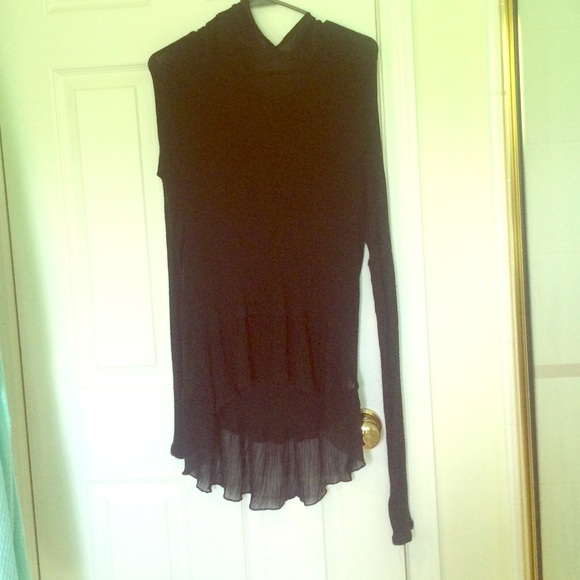 Hollister Black Hooded Top