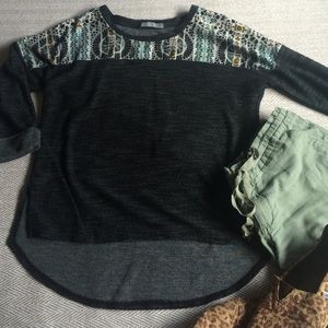 Olivia Moon grey top