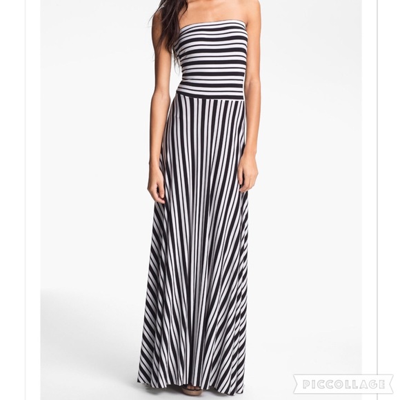 FELICITY & COCO 🆕 Striped Strapless Maxi Dress - Picture 2 of 4