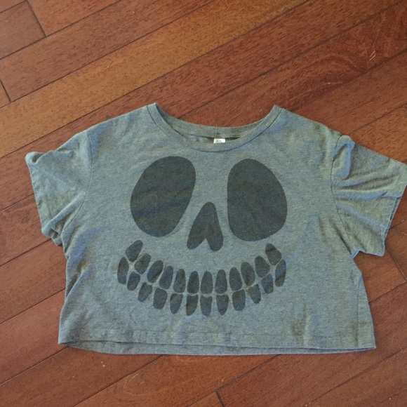 Skull Face Urban Outfitters Crop Top