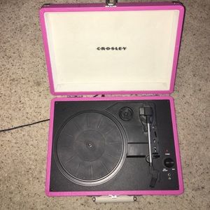 Crosley briefcase record player.