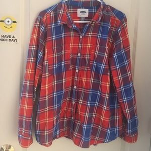 Red white and blue flannel