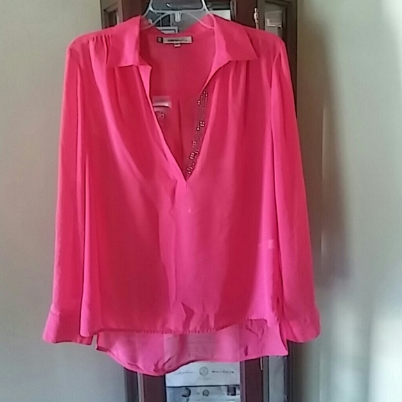 Hot Pink Flowy Blouse