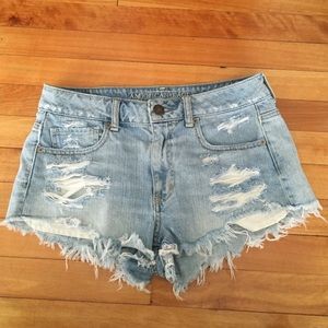 American Eagle ripped jean shorts