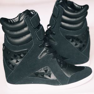 Alicia Keys for Reebok black studded sneakers
