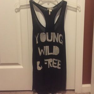 Young wild & free tank top