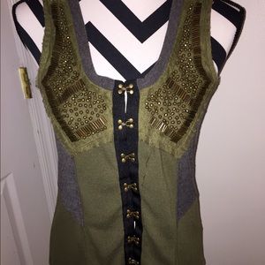 Olive Detailed Vest