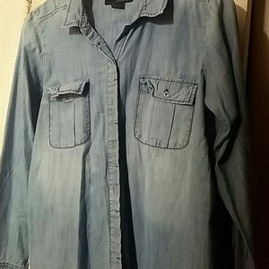 Stone wash Jean Shirt