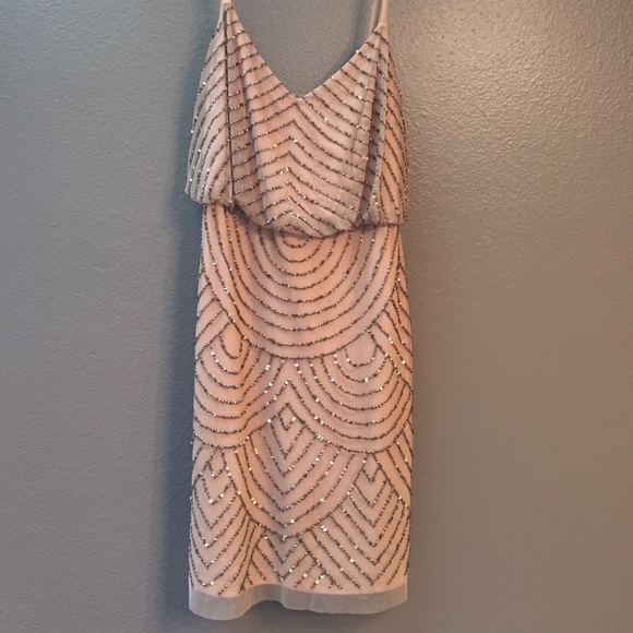 Beaded Adrianna Papell dress.