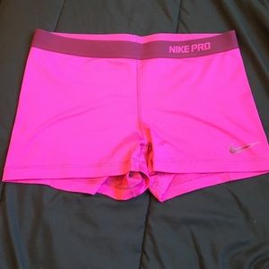Pink nike pro spandex