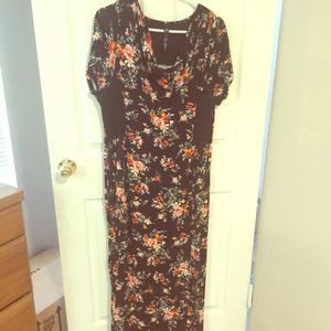 Floral Jennifer Lopez Maxi with mesh detail