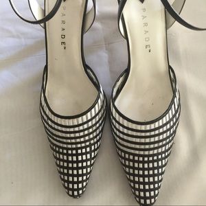 Black and White Slingback