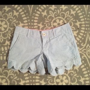Blue seersucker Lilly Pulitzer shorts size 0