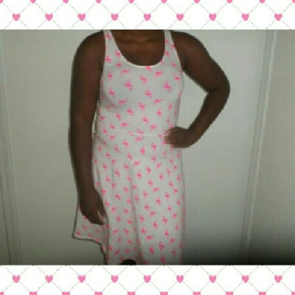 Flowy Flamingo Printed Dress