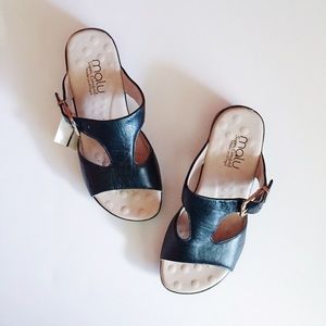Malu Black Leather Sandals