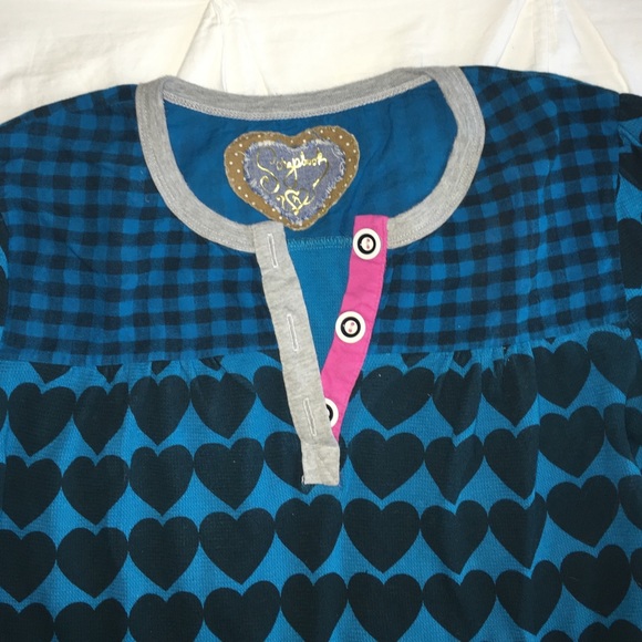 Nordstrom 3/4 Sleeve hearts Shirt - Picture 2 of 3