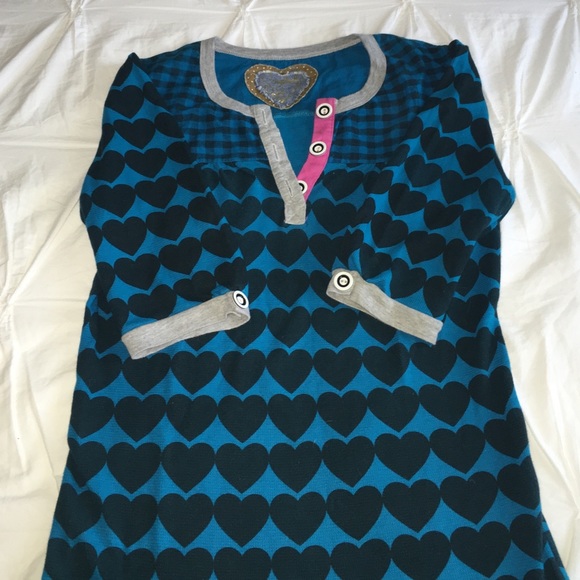 Nordstrom 3/4 Sleeve hearts Shirt - Picture 3 of 3